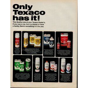 1965 Texaco Car and Home Products Vintage Print Ad (L17)